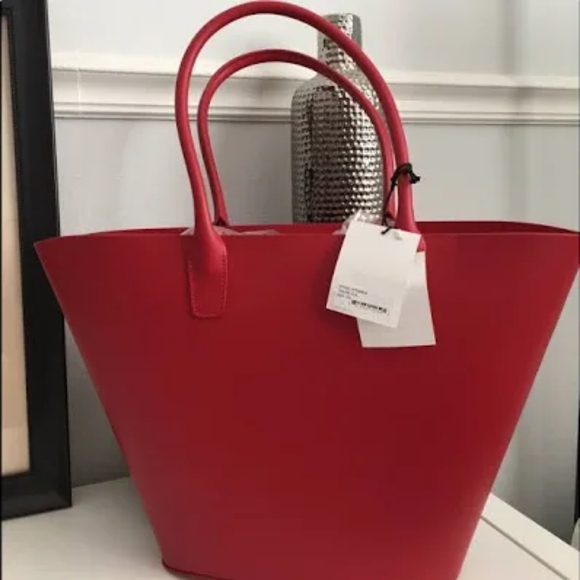 Nwt $995 Mansur Gavriel Triangle Calf Leather bag - Picture 8 of 16